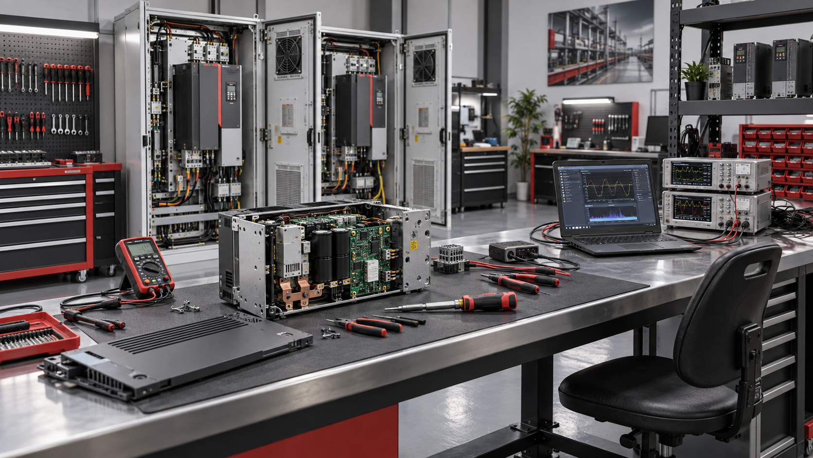 Industrial electronics workshop and diagnostic bench